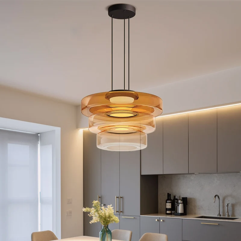 Deens glazen Bauhaus hanglamp handgeblazen glas Ø45cm hanglamp eetkamer woonkamer design verlichting modern minimalistisch | Sansoti