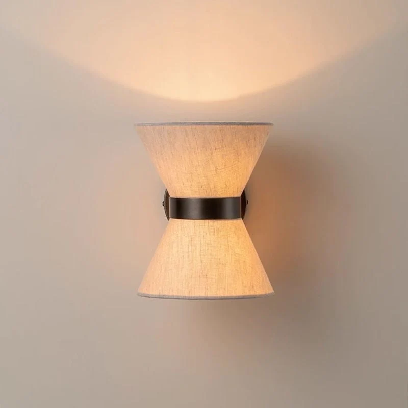 Wabi Sabi Zijden Wandlamp G9 Ø24cm Warm Licht Wandverlichting Slaapkamer Woonkamer Japandi Design | Sansoti