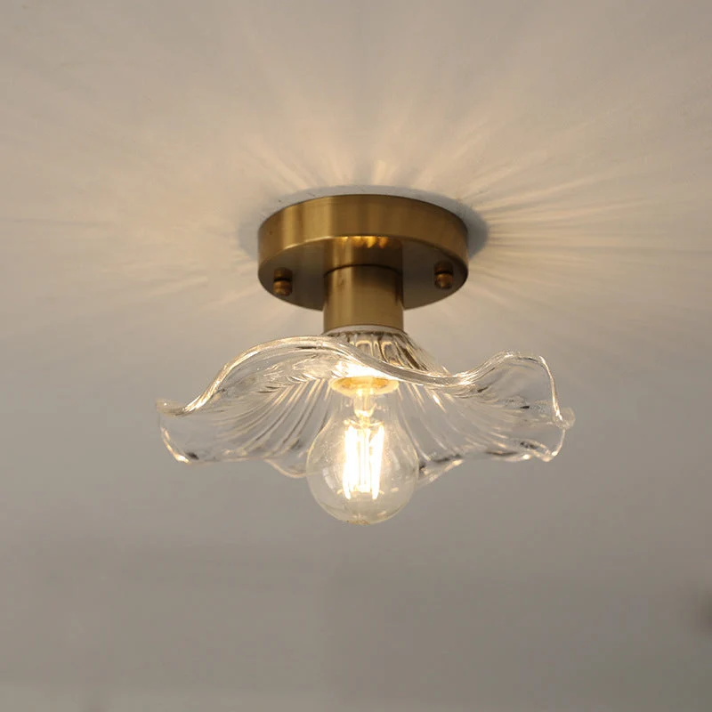 Hibiscus plafondlamp glas aluminium groen plafondverlichting LED 3000K hal slaapkamer modern design verlichting | Sansoti
