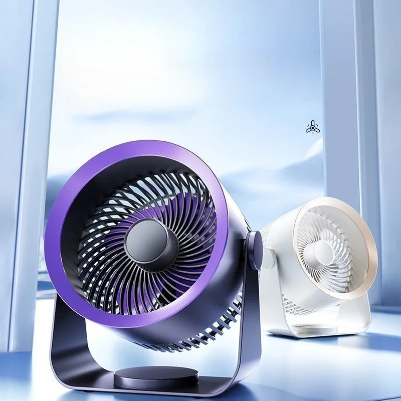 Draadloze Circulatie ventilator 4000mAh Oplaadbaar Wandmontage Zonder Boren Stil Bureau Badkamer Slaapkamer Luchtcirculatie | Sansoti