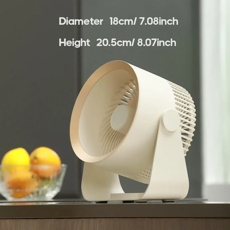 Draadloze Circulatie ventilator 4000mAh Oplaadbaar Wandmontage Zonder Boren Stil Bureau Badkamer Slaapkamer Luchtcirculatie | Sansoti