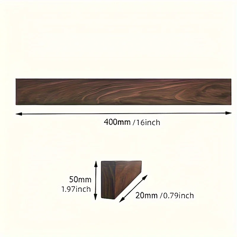 Magnetische Messenstrip Walnoot 40cm Wand Messenrek Hout Keuken Messtrip Muurbevestiging Messenhouder | Sansoti