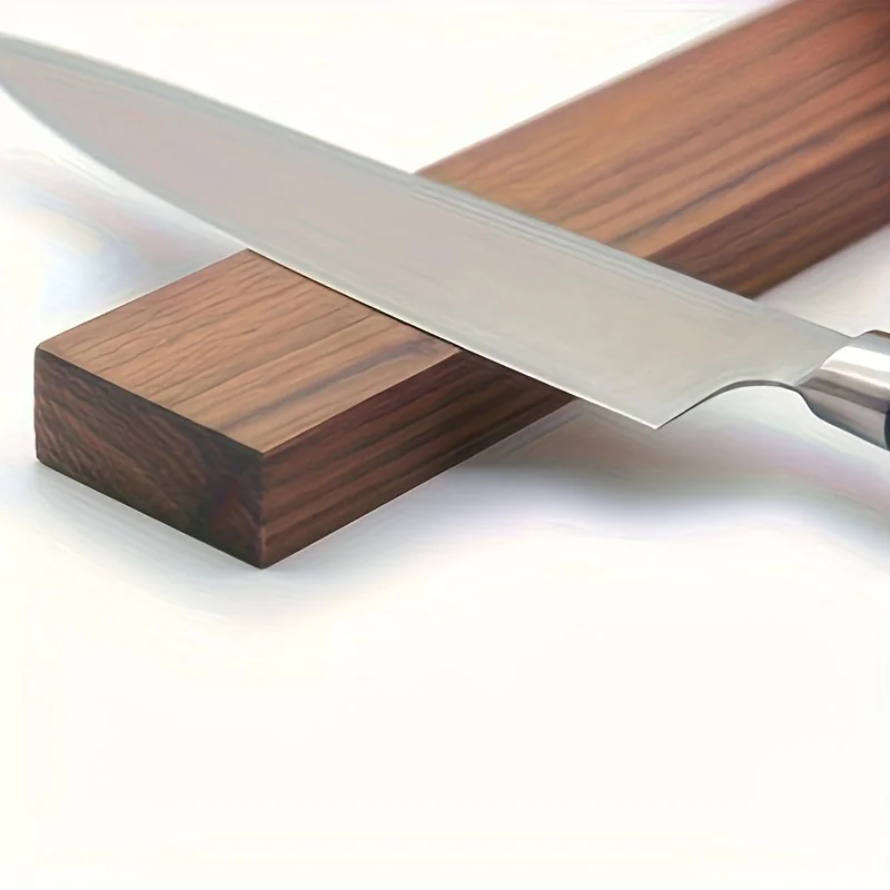 Magnetische Messenstrip Walnoot 40cm Wand Messenrek Hout Keuken Messtrip Muurbevestiging Messenhouder | Sansoti