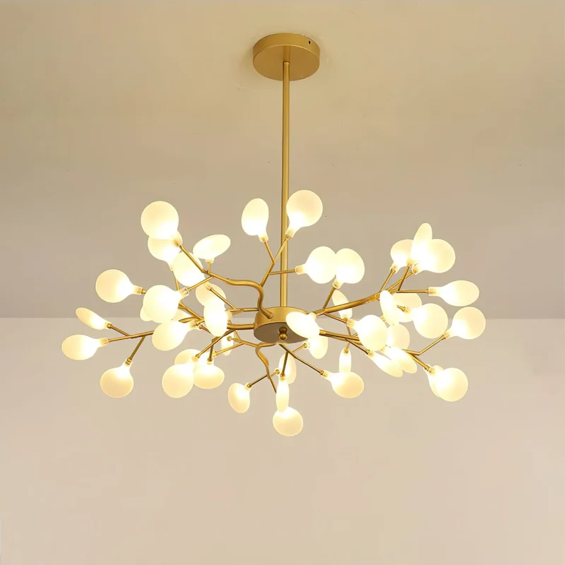 Firefly LED Kroonluchter G4 LED 3000K Zwart/Wit Eettafel Verlichting Modern Design Plafondlamp Grote Ruimte | Sansoti
