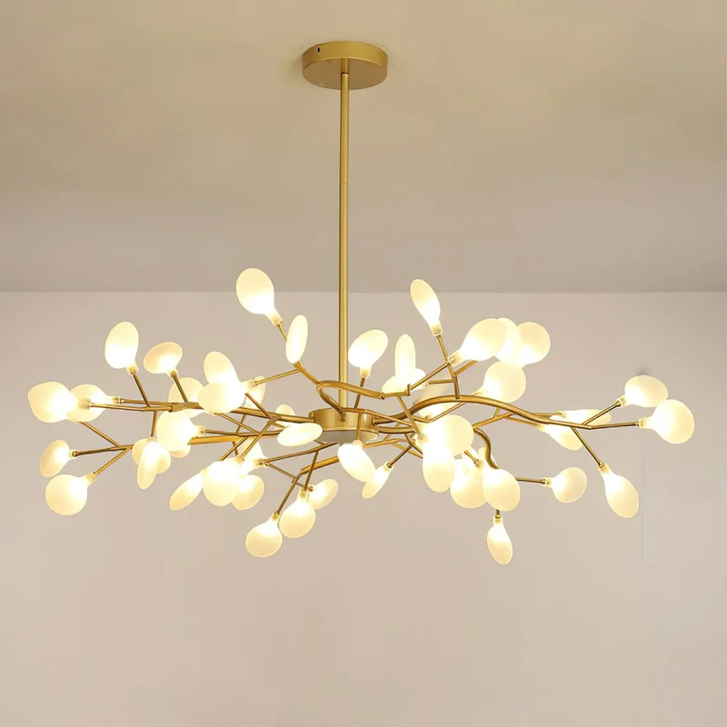 Firefly LED Kroonluchter G4 LED 3000K Zwart/Wit Eettafel Verlichting Modern Design Plafondlamp Grote Ruimte | Sansoti