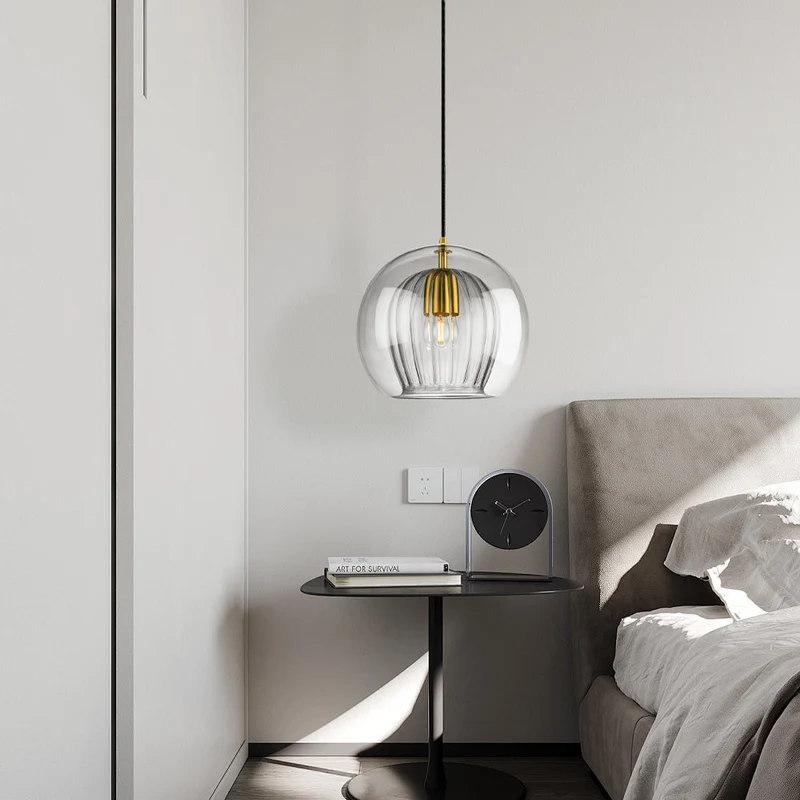 Hira glazen hanglamp E14 transparant keukeneiland eettafel moderne verlichting design lamp bar keuken verlichting | Sansoti