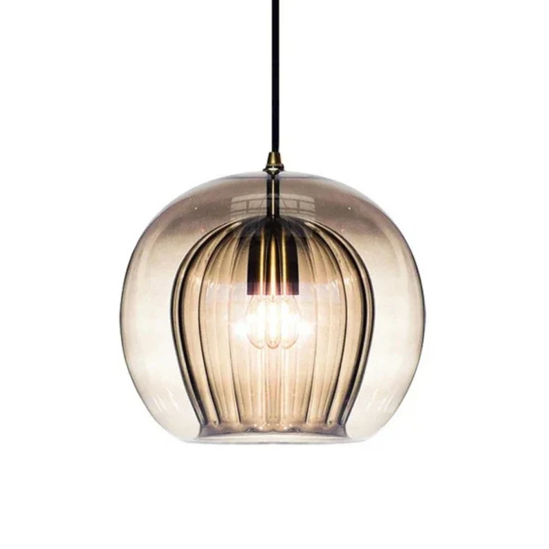 Hira glazen hanglamp E14 transparant keukeneiland eettafel moderne verlichting design lamp bar keuken verlichting | Sansoti