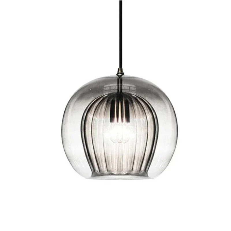 Hira glazen hanglamp E14 transparant keukeneiland eettafel moderne verlichting design lamp bar keuken verlichting | Sansoti