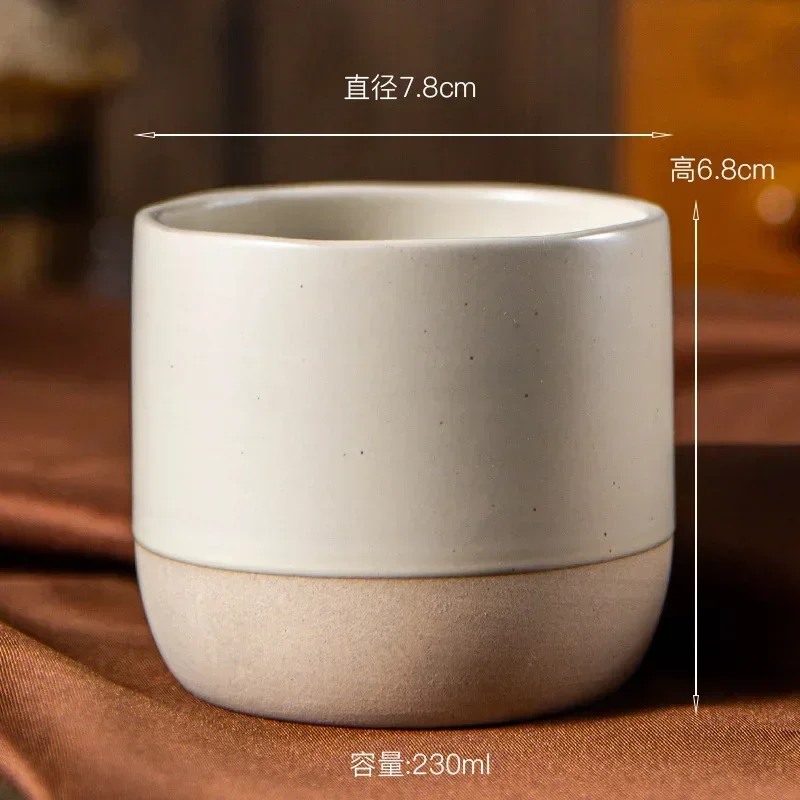 Japandi Koffiemok Keramiek Handgemaakt Espressokop Theekop Japanse Stijl 100ml 180ml 230ml Wabi Sabi Stoneware Koffiekop Restaurant Café | Sansoti
