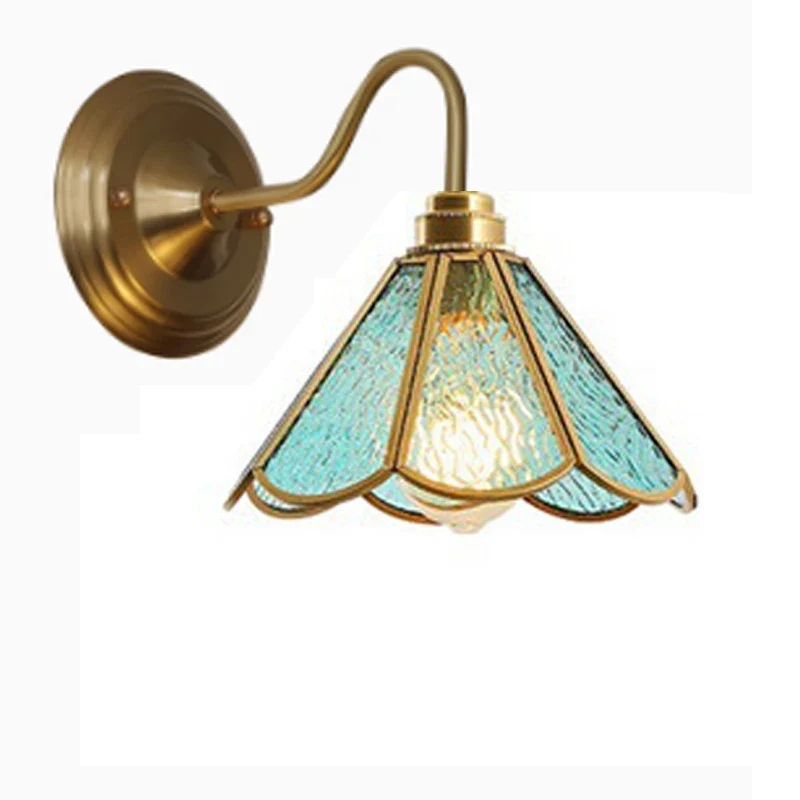 Wandlamp Tiffany Gebrandschilderd Glas Koper E27 Slaapkamer Woonkamer Gang Retro Vintage Wandverlichting Sfeerverlichting Klassiek | Sansoti