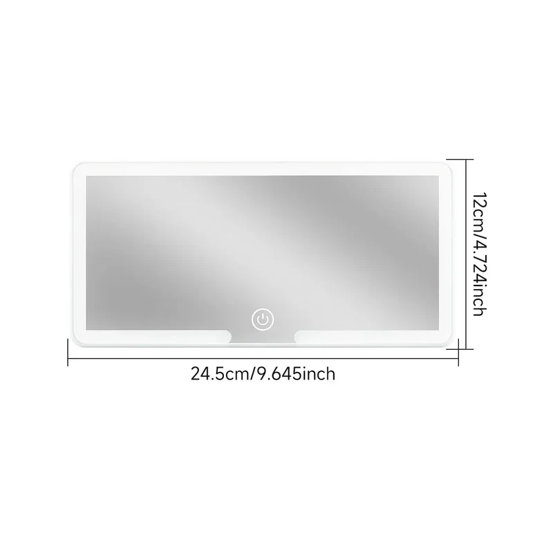Verlichte Make-upspiegel voor Auto — 3 Lichtinstellingen LED Cosmeticaspiegel met Clip — Oplaadbaar Reisspiegel voor Zonwering en Thuisgebruik | Sansoti