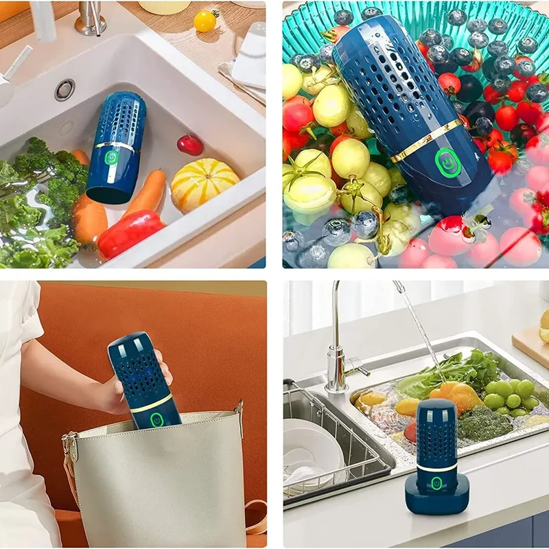 Draadloze Groente- en Fruitreiniger met Hydroxy-Ion Technologie – Compact Oplaadbaar Desinfectie-Apparaat voor Verse en Veilige Voeding | Sansoti