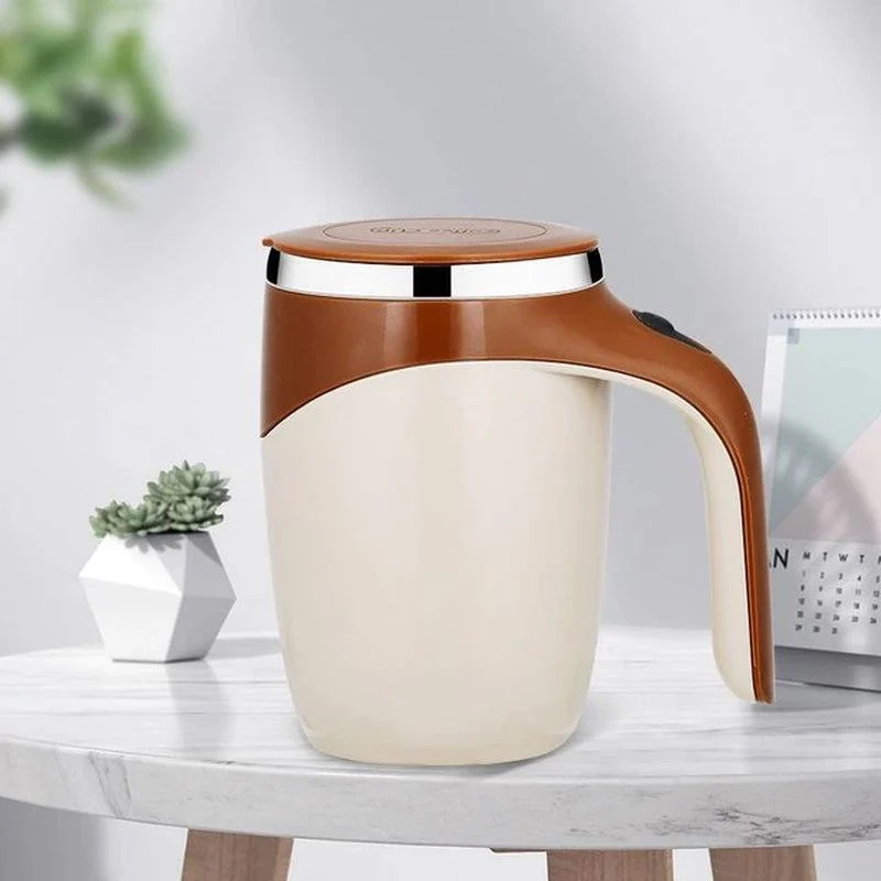 Zelfroerende Reisbeker 380ml met USB Oplaadbare Mixer – Automatische Koffie & Eiwit Shakerbeker voor Onderweg | Sansoti
