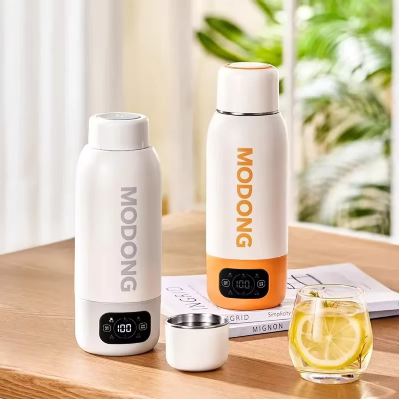 Elektrisch Verwarmbare Waterfles met Temperatuurregeling – 500ml Slimme Drinkfles voor Warme Dranken | Sansoti