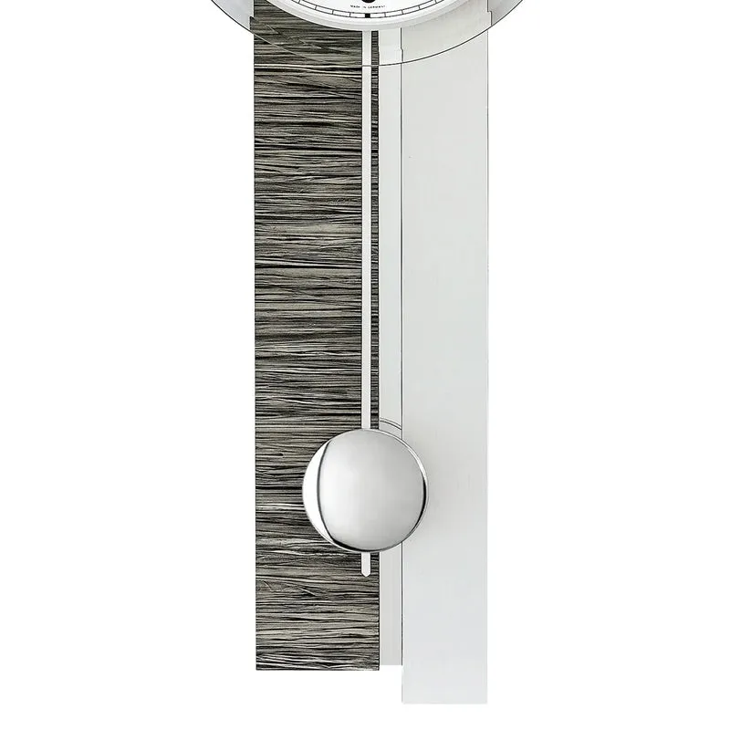 AMS Pendelwanduhr W7439 Wanduhr Anthrazit/Silber • Quarzpendelwerk • Made in Germany