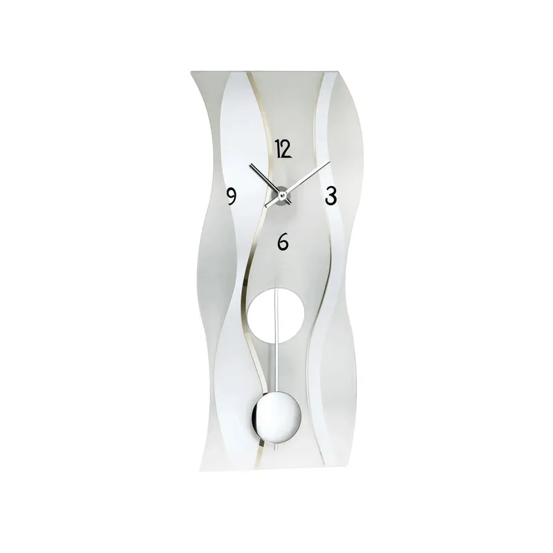 AMS W7246 Wanduhr Schwarz • Quarz-Pendelwerk • Mineralglas