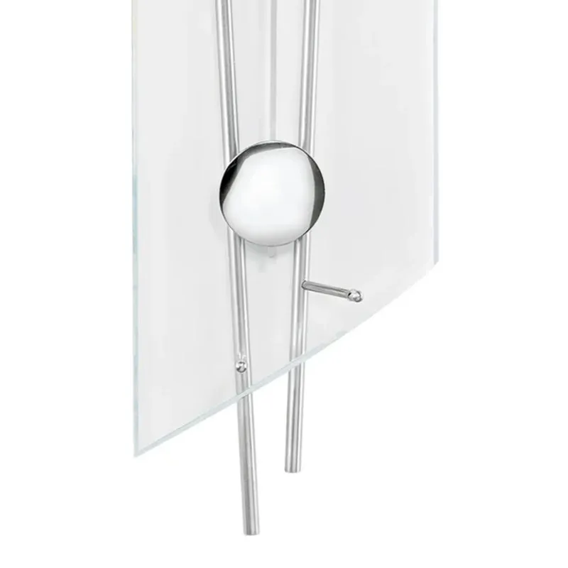 AMS W7200 Wanduhr Silber • Quarz-Pendelwerk • Facettgeschliffenes Mineralglas