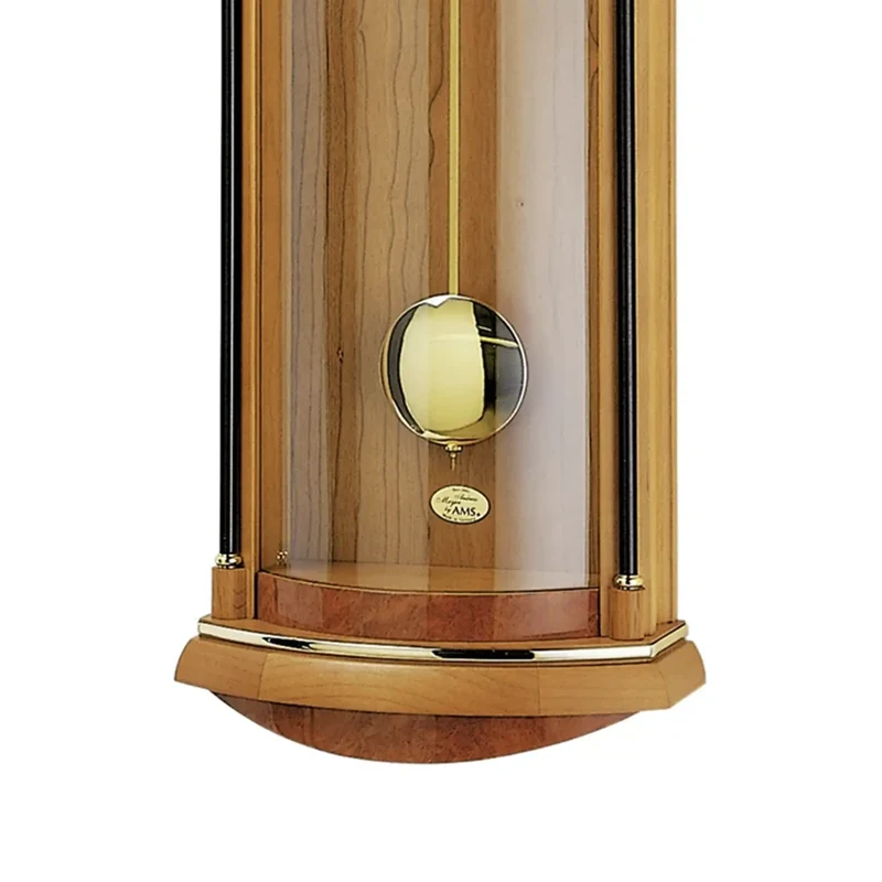 AMS W7080/9 Wanduhr Kirschbaum • Westminster/Bim-Bam Schlagwerk • Quarz-Pendelwerk mit Nachtabsenkung