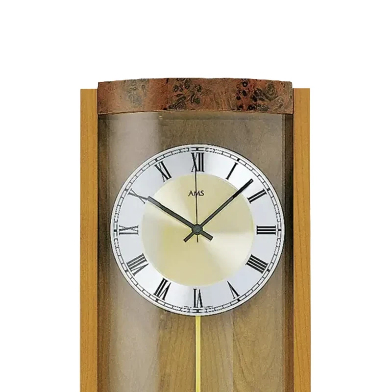 AMS W7087/9 Wanduhr Kirschbaum • Westminster/BimBam Schlagwerk • Quarz-Pendelwerk