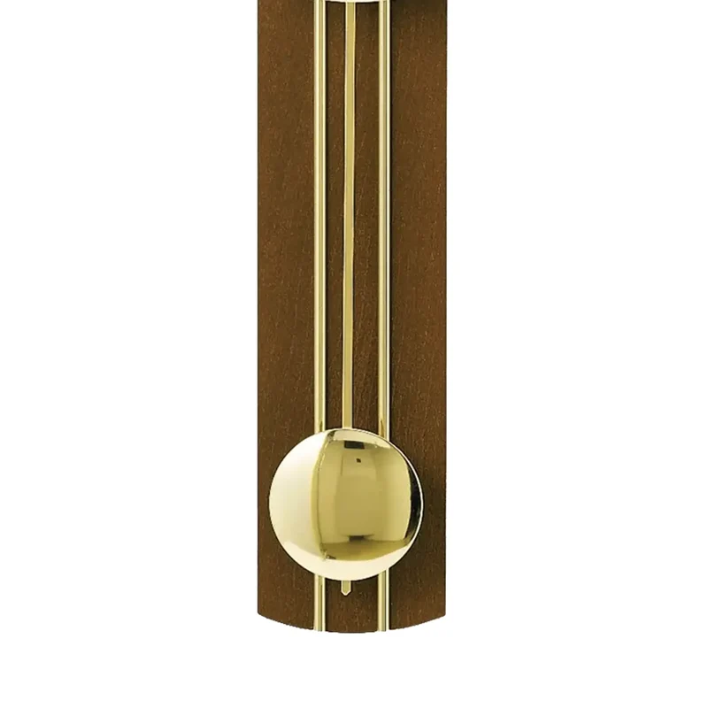 AMS W7115/1 Wanduhr Nussbaum • Quarz-Pendelwerk • Massivholzgehäuse