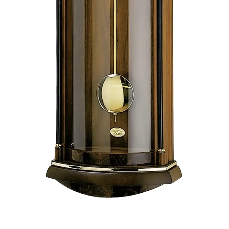 AMS W7080/1 Wanduhr Nussbaum • Westminster/Bim-Bam Schlagwerk • Quarz-Pendelwerk