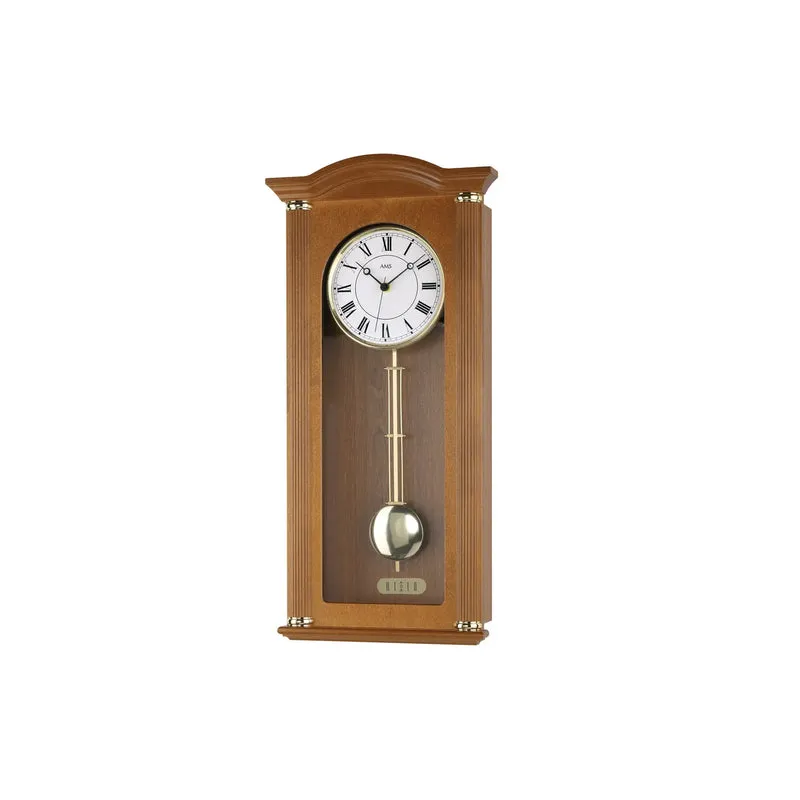 AMS W7014/9 Wanduhr Kirschbaum • Westminster/Bim-Bam Schlagwerk • Quarz-Pendelwerk