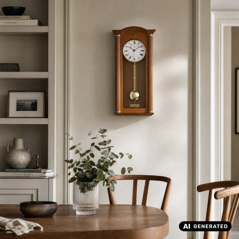 AMS W7014/9 Wanduhr Kirschbaum • Westminster/Bim-Bam Schlagwerk • Quarz-Pendelwerk