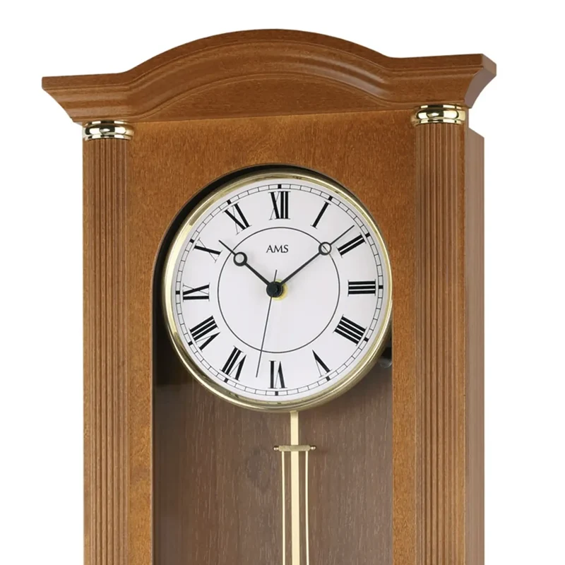 AMS W7014/9 Wanduhr Kirschbaum • Westminster/Bim-Bam Schlagwerk • Quarz-Pendelwerk