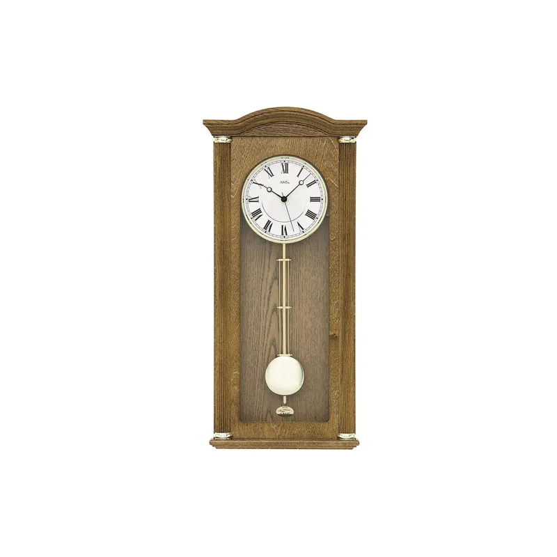 AMS W7014/4 Wanduhr Eiche • Westminster/Bim-Bam Schlagwerk • Quarz-Pendelwerk