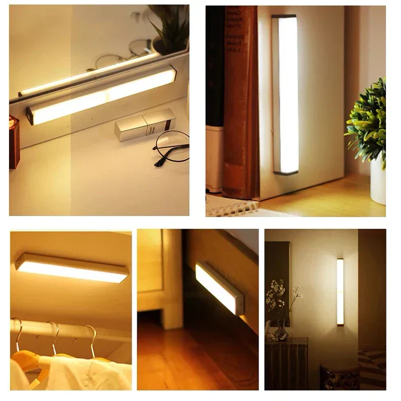 Bewegingssensor LED Nachtlampje 50cm Draadloos Dimbaar Batterij Verlichting Gang Kast Trap Warm Wit Koel Wit | Sansoti