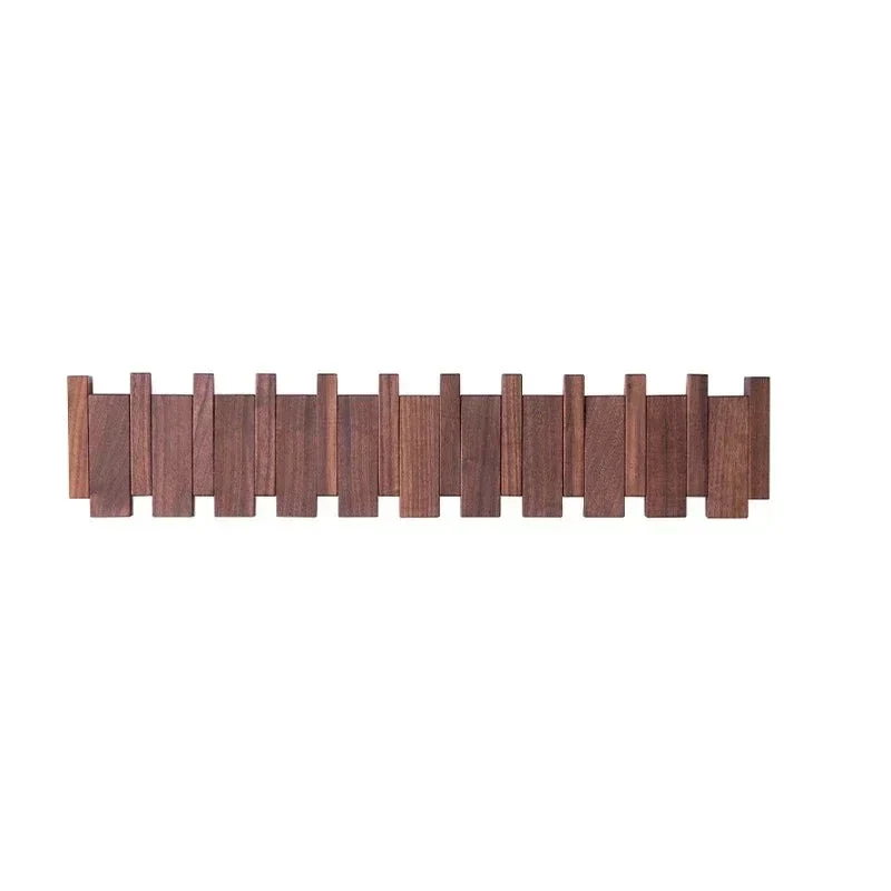 Magnetische Wandkapstok Beuken & Walnoot – Inklapbare Haken Duurzaam FSC-Hout Smal Design Hal Entree Slaapkamer Scandinavisch | Sansoti
