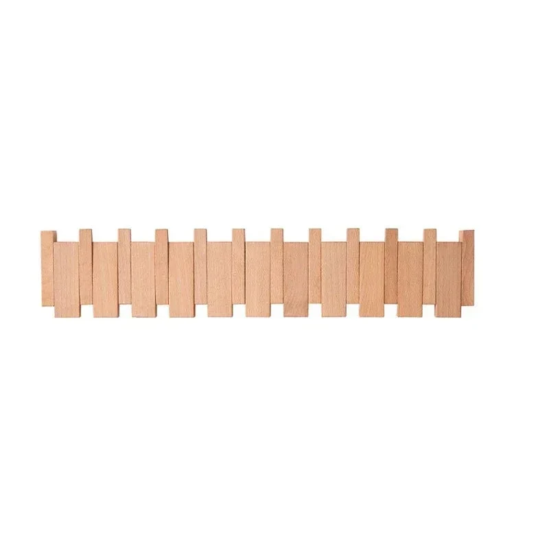 Magnetische Wandkapstok Beuken & Walnoot – Inklapbare Haken Duurzaam FSC-Hout Smal Design Hal Entree Slaapkamer Scandinavisch | Sansoti