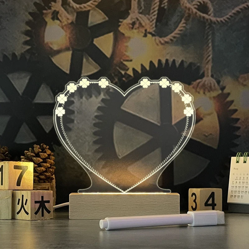 Schrijfbaar Nachtlampje met LED-Verlichting – Creatief Memobord voor Berichten en Notities | Sansoti