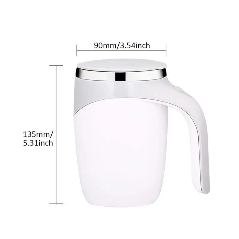 Zelfroerende Thermosbeker 400ml – Automatisch Mixende Reisbeker met Verwarmfunctie | Sansoti