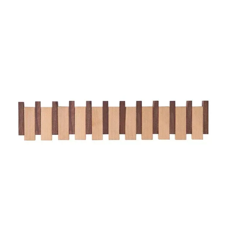 Magnetische Wandkapstok met Inklapbare Haken | 4-10 Haken | Hout | Sansoti