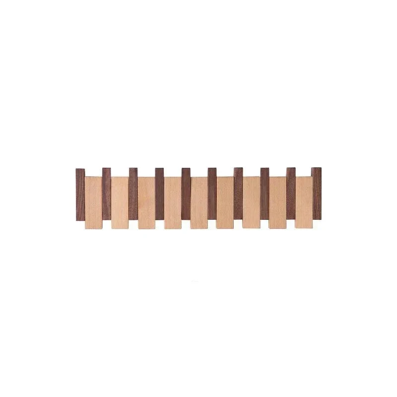 Magnetische Wandkapstok met Inklapbare Haken | 4-10 Haken | Hout | Sansoti