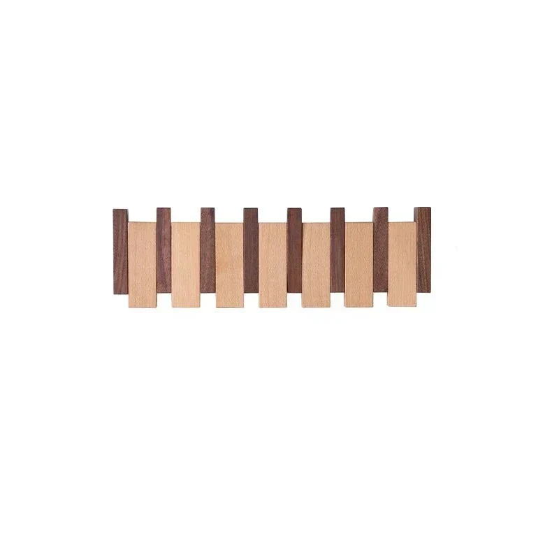 Magnetische Wandkapstok met Inklapbare Haken | 4-10 Haken | Hout | Sansoti