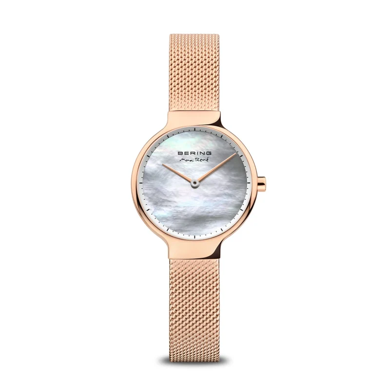 Bering Max René 15527-364 Damenuhr Roségold • Saphirglas • Milanaise-Armband
