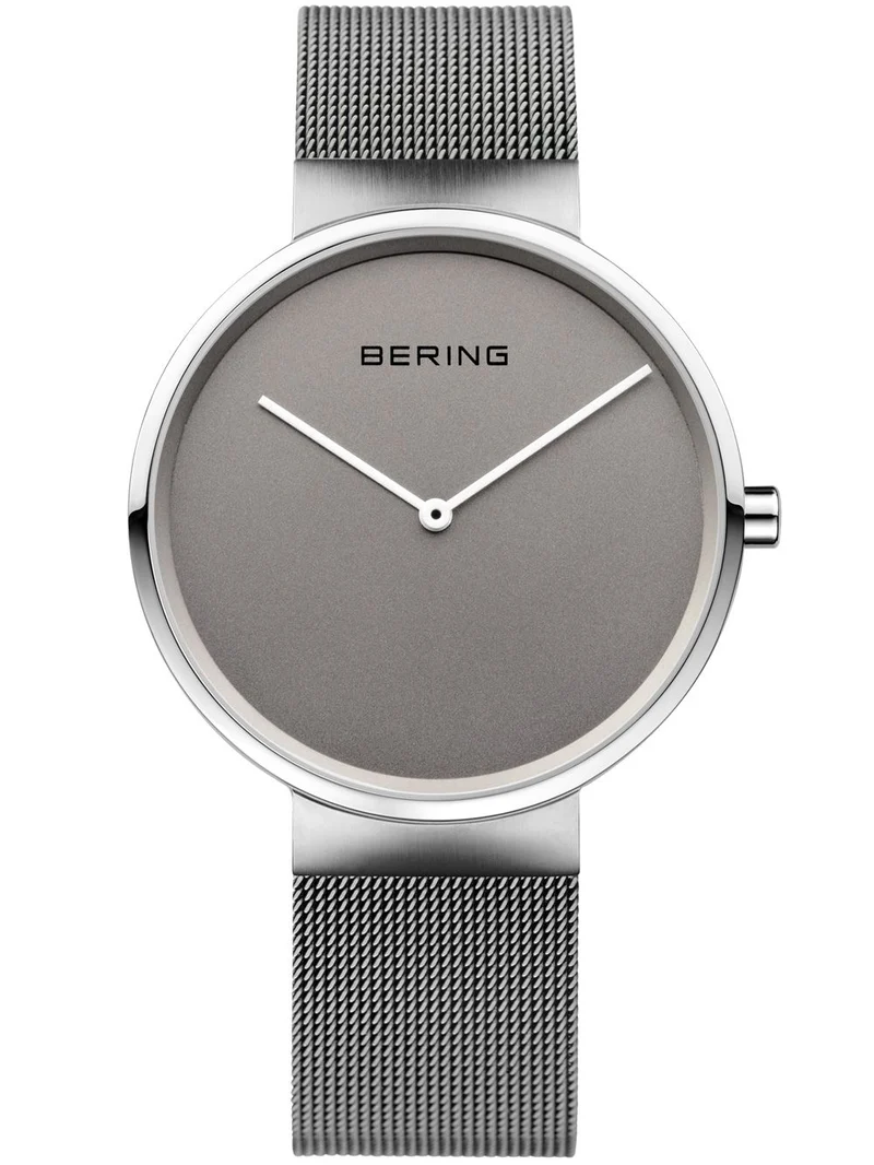 Bering Classic 14539-077 Damen Armbanduhr Grau • Saphirglas • Milanaise-Armband