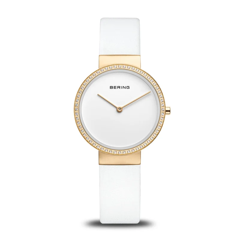 Bering Classic 14531-630 Damenuhr Weiß • Saphirglas • Kalbsleder-Armband
