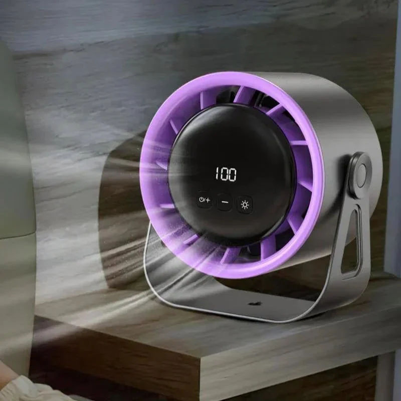 Compacte Tafelventilator met 100 Snelheden en LED Display voor Bureau Thuiskantoor en Slaapkamer Koeling | Sansoti