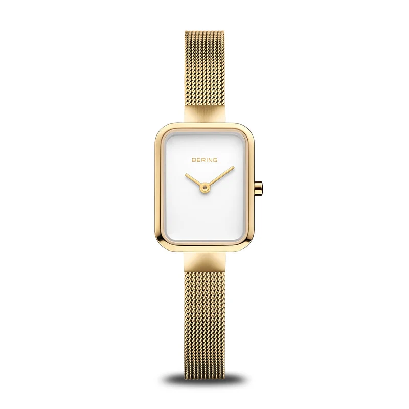 Bering Classic 14520-334-GWP Damenuhr Set Golden Glacier • Saphirglas • Milanaise-Armband