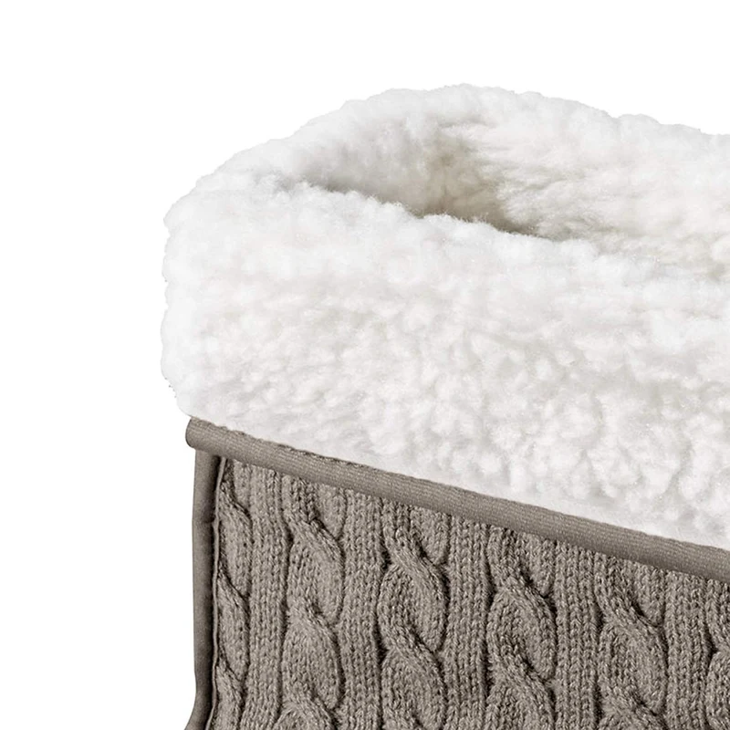 Beurer FWM 45 Fußwärmer mit Massagefunktion im Stricklook Taupe