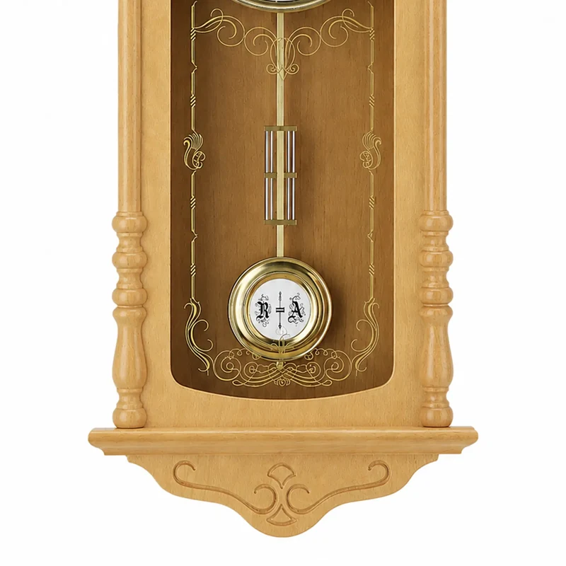 AMS Quarz-Pendeluhr W7013/16 Wanduhr Erle • Westminster/Bim-Bam Schlagwerk • Nachtabsenkung