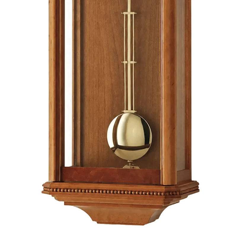 AMS Regulator R663/9 Wanduhr Kirschbaum • 14-Tage BimBam-Schlagwerk • Massivholzgehäuse