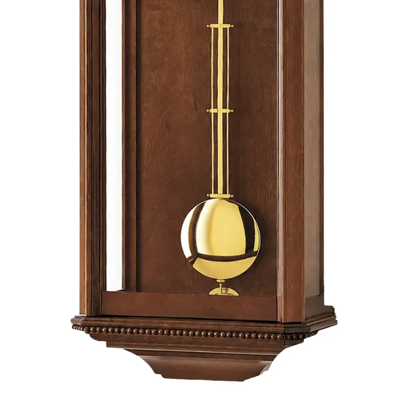 AMS Regulator R663/1 Wanduhr Nussbaum • 14-Tage BimBam Schlagwerk • Massivholzgehäuse