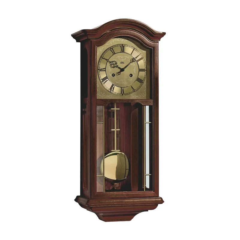 AMS Regulator R651/1 Wanduhr Nussbaum • 14-Tage-Mechanikwerk • BimBam Schlagwerk