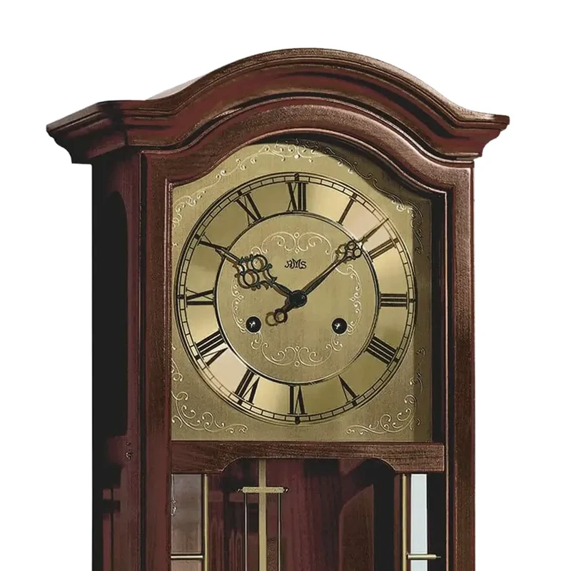AMS Regulator R651/1 Wanduhr Nussbaum • 14-Tage-Mechanikwerk • BimBam Schlagwerk
