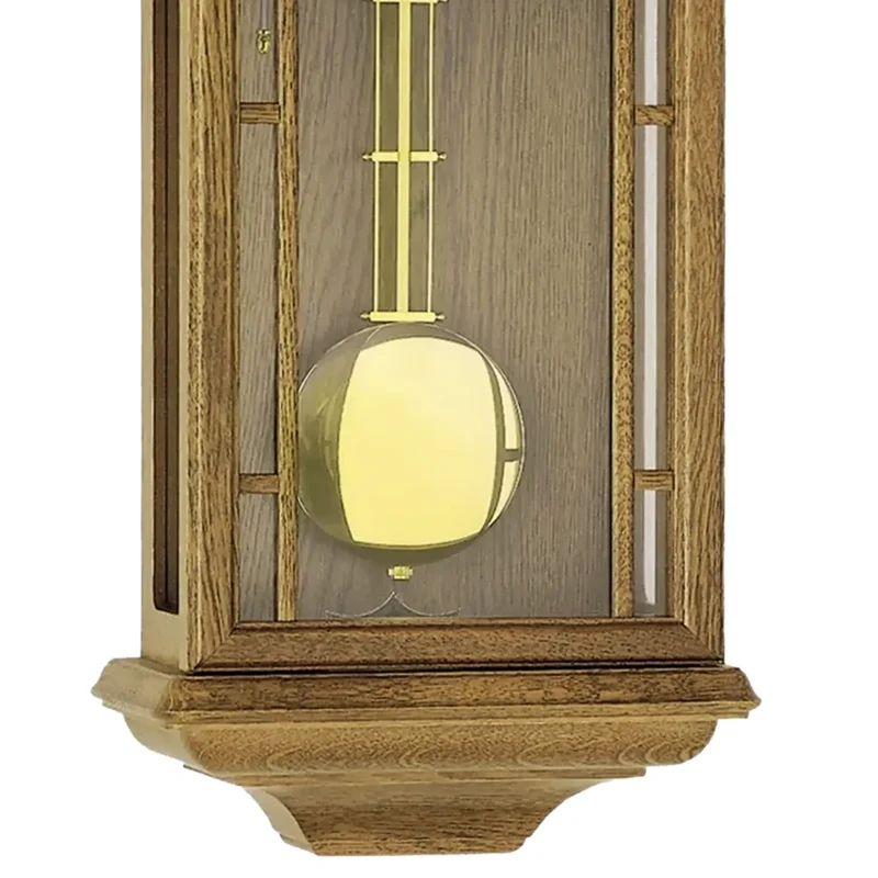 AMS Regulator R650/4 Wanduhr Eiche • 14-Tage BimBam Schlagwerk • Massivholzgehäuse