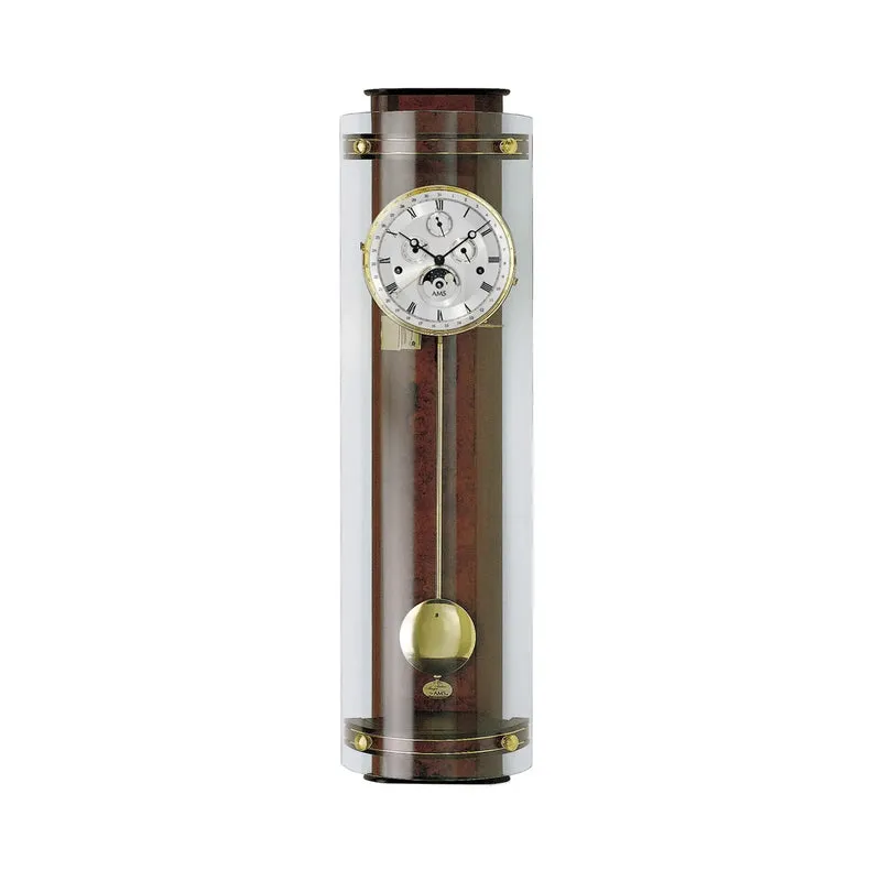 AMS Regulator R3633/1 Wanduhr Nussbaum • Westminster-Schlagwerk • Mondphase